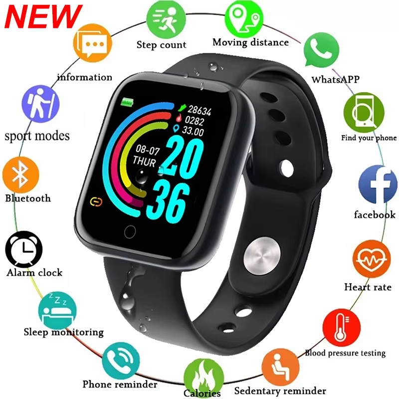 Smartwatch Watches Gift For Women - スマートウォッチ男性女性腕時計スマートウォッチメッセージフィットネスモニターブレスレット誕生日ギフト電子時計 Android IOS 用 ﻿