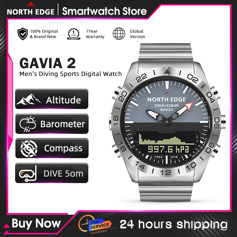 Smartwatch Watches For Mens - NORTH EDGE メンズ ダイブウォッチ ミリタリー アーミー