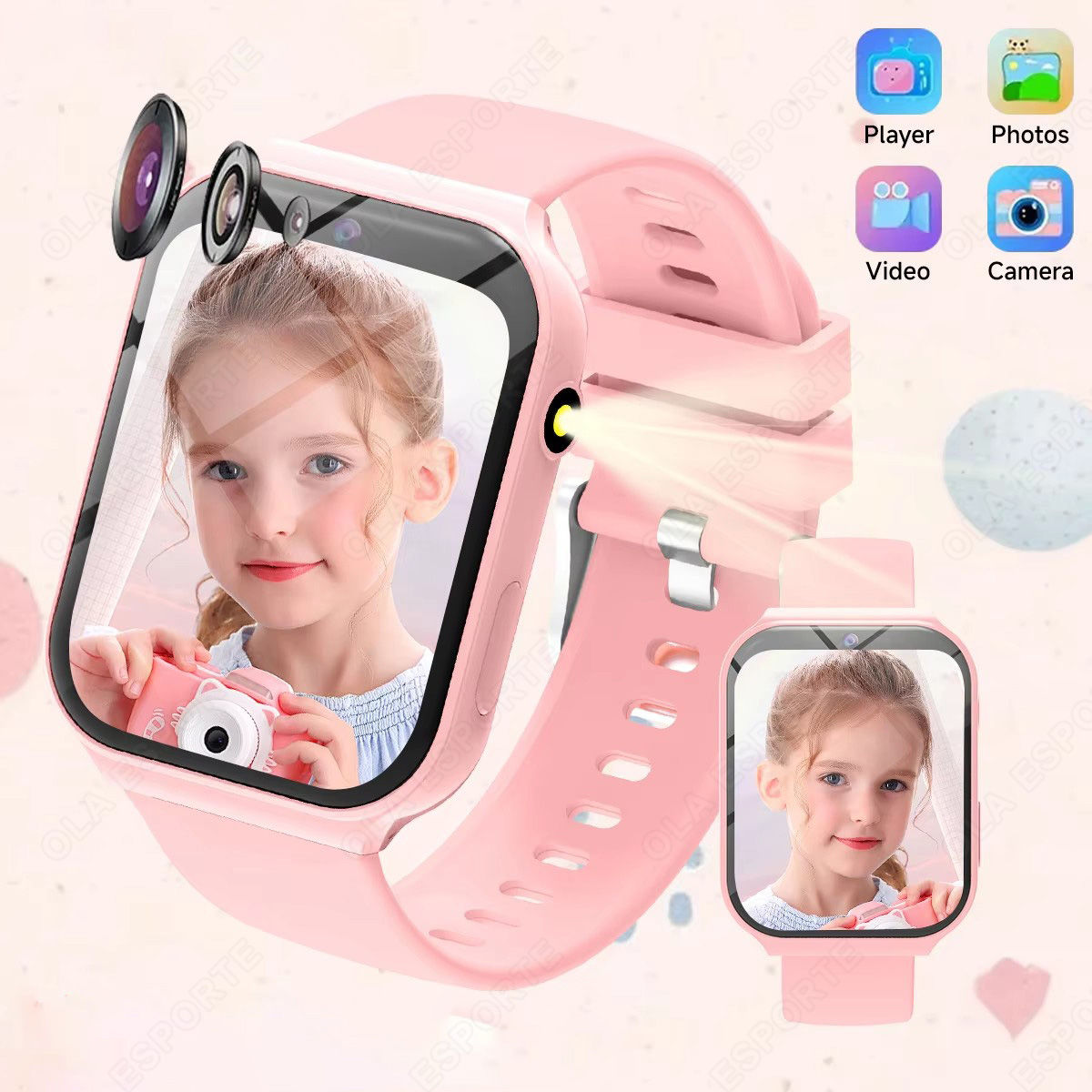 Smartwatch Watches Gift For Boys On Birthday - 2025年新型キッズスマートウォッチ HDカメラ フラッシュライト 学習パートナー マルチゲーム 電卓