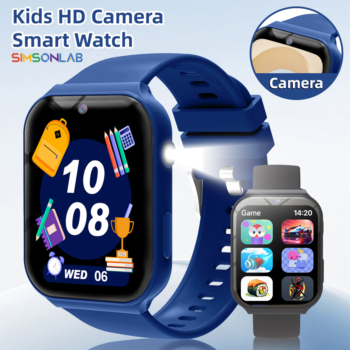 Smartwatch Watches Gift For Boys On Birthday - 子供向け学習パートナー HDカメラ フラッシュライト マルチゲーム 電卓 子供の日