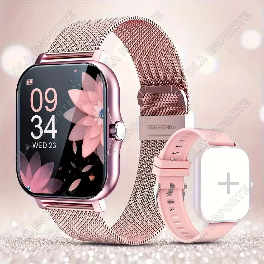 Smartwatch Square Watches For Men - 2026年新型Bluetooth通話スマートウォッチ、情報通知、男女兼用健康モニタリングウォッチ、歩数計、Android/iOS対応スマートウォッチ HT30