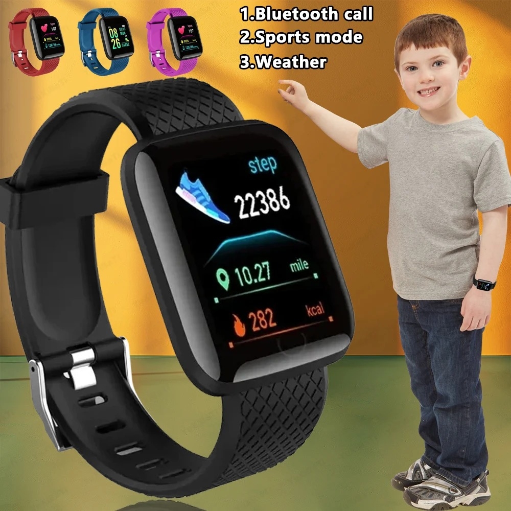 Smartwatch Watches For Mens - 2024 新多機能スマートウォッチ子供男性女性メッセージリマインド音楽制御スポーツステップカロリー 116 スマートウォッチ目覚まし時計
