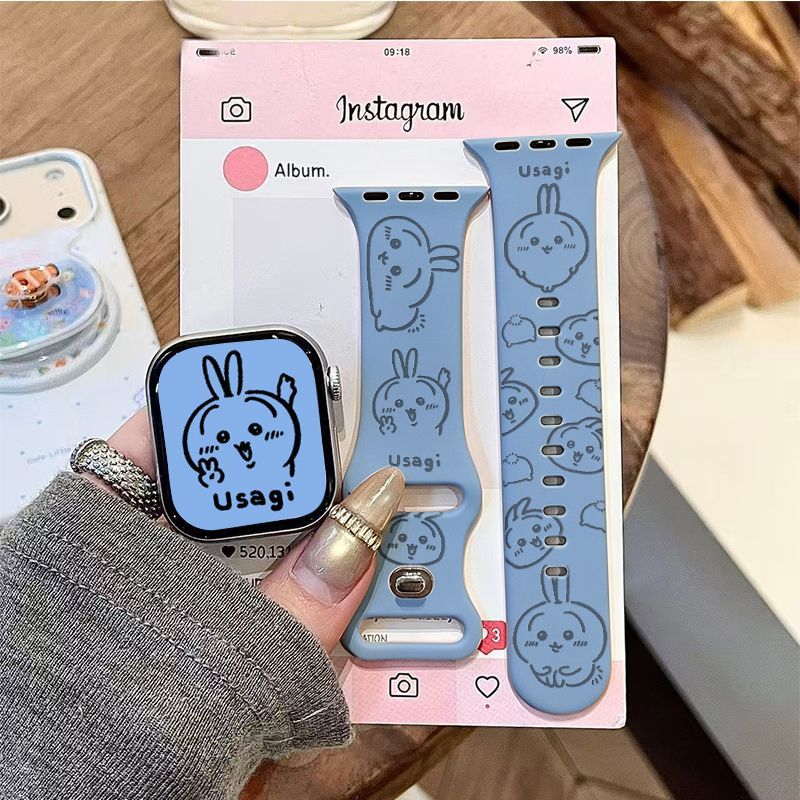 Apple Watch Band - アニメちいかわうさぎ Apple Watch ウォッチストラップ IwatchS11 10