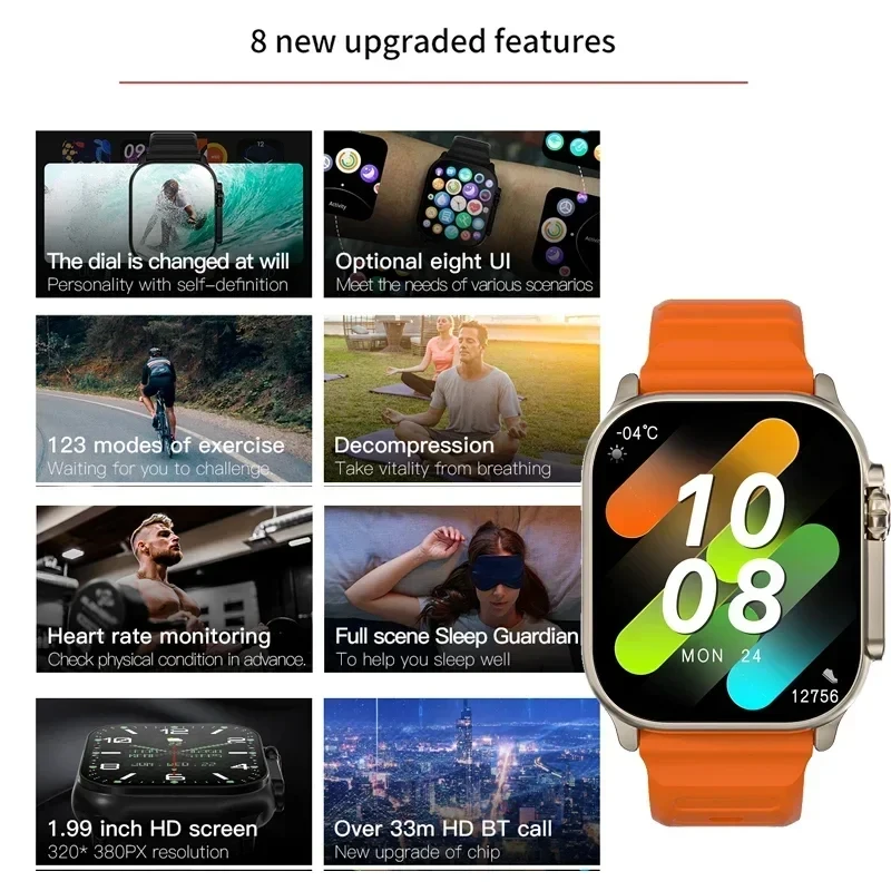 新型腕時計 T10 ウルトラ スマートウォッチ 49mm 2 - Smartwatch Watches For Mens のレビューと価格