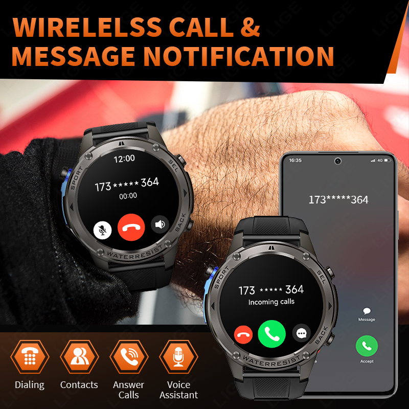 2026 新しい超軍事グレード GPS スマートウォッチメン - Smartwatch Watches For Mens のレビューと価格