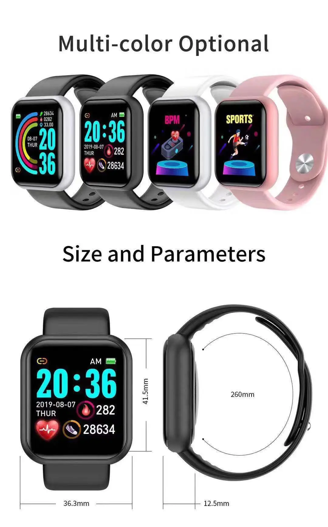 D20 Proスマートウォッチ メンズ Y68スマートウォッ - Smartwatch Watches For Mens のレビューと価格