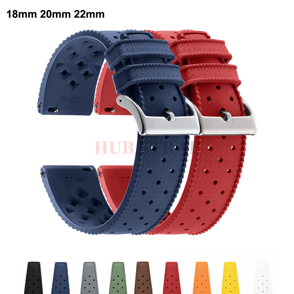 18mm 20mm 22mm トロピカルシリコン時計バンドク - Watches Rolex Smartwatch のレビューと価格