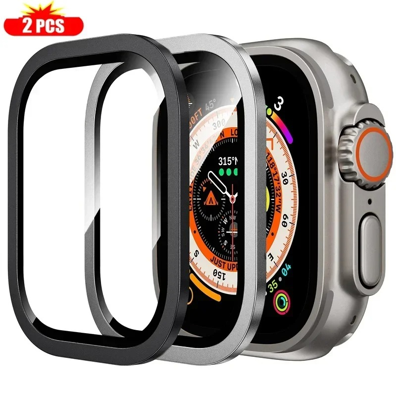 2 個の強化ガラス Apple Watch ウルトラ 49  - Smartwatch Watches For Mens のレビューと価格
