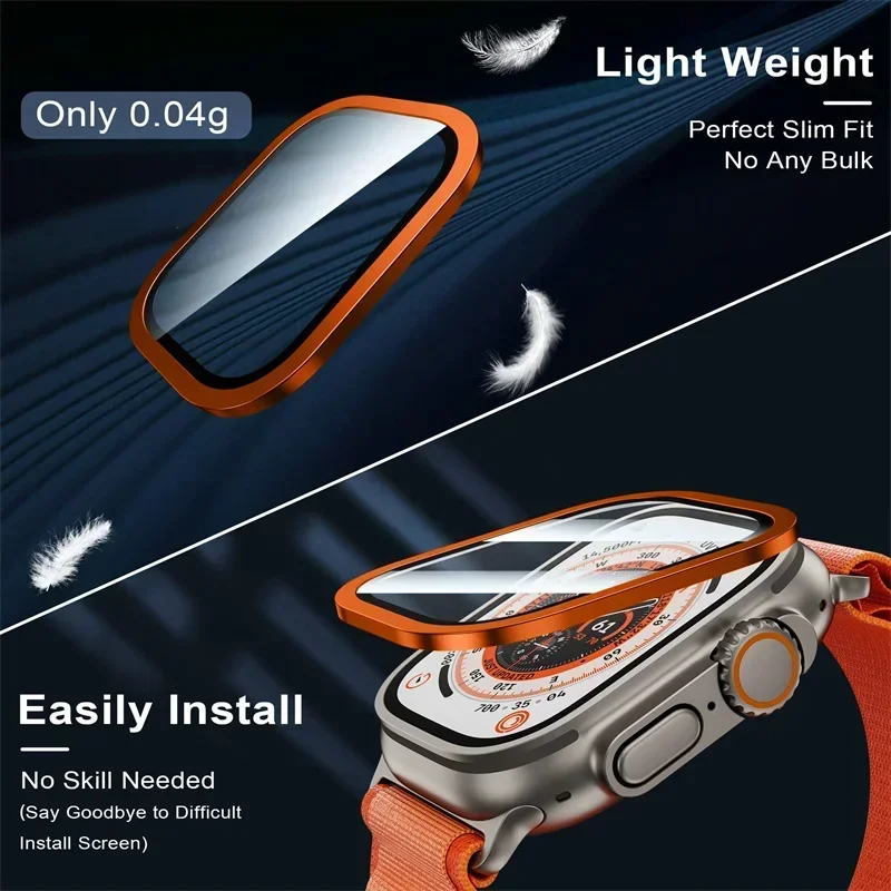2 個の強化ガラス Apple Watch ウルトラ 49  - Smartwatch Watches For Mens のレビューと価格