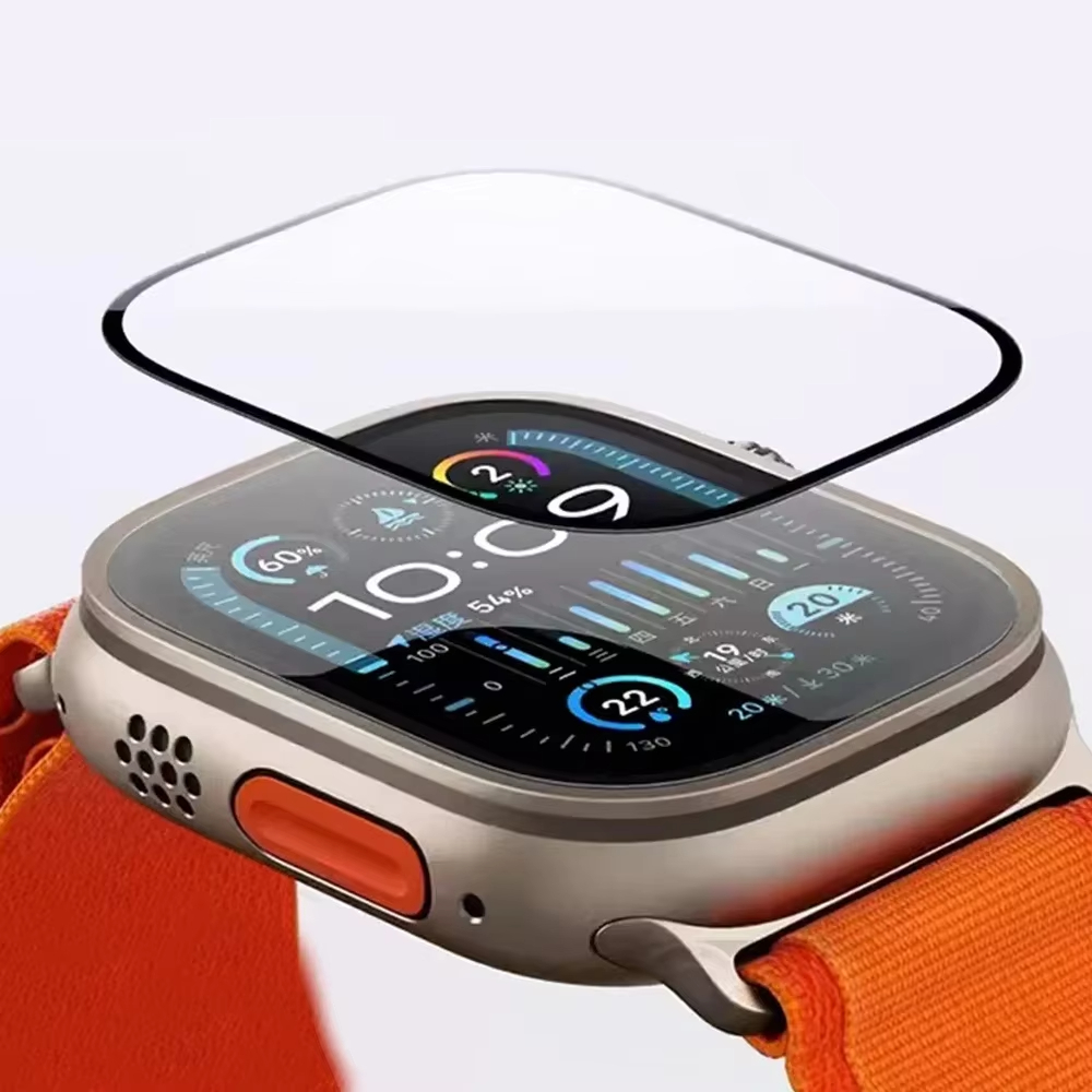 スクリーンプロテクター 3D強化ガラスフィルム Apple  - Apple Watch Band のレビューと価格