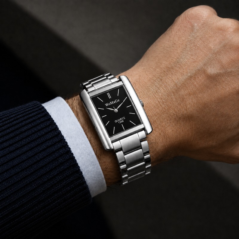 ビジネスメンズウォッチ ファッション スクエアダイヤル ステ - Smartwatch Square Watches For Men のレビューと価格