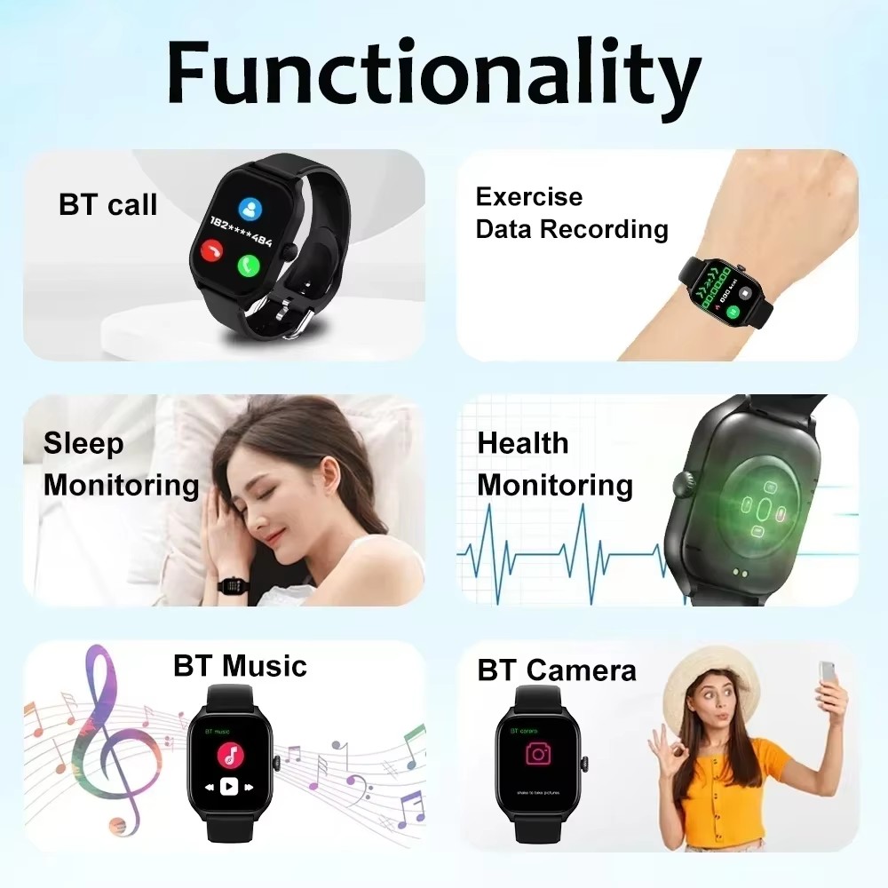 Android/iOS対応スマートウォッチ 1.83インチH - Smartwatch Watches Gift For Women のレビューと価格