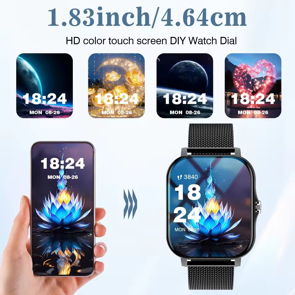 2026年新型Bluetooth通話スマートウォッチ、情報通 - Smartwatch Square Watches For Men のレビューと価格