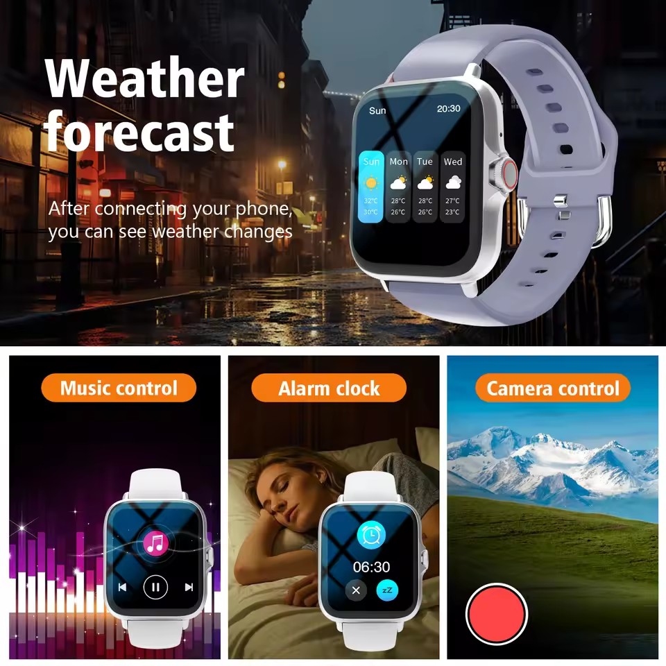2026年新型Bluetooth通話スマートウォッチ、情報通 - Smartwatch Square Watches For Men のレビューと価格