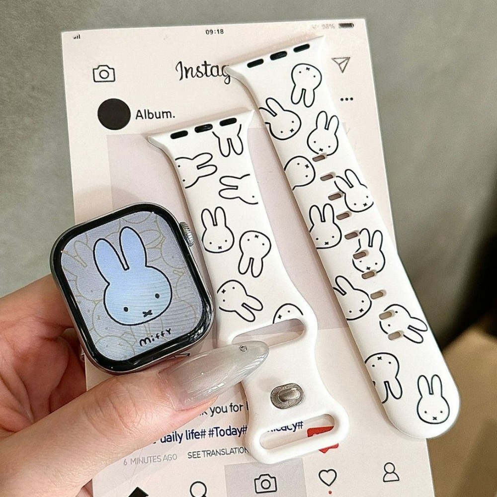 かわいいミッフィーウサギの漫画風ウォッチバンド、Apple  - Apple Watch Band のレビューと価格