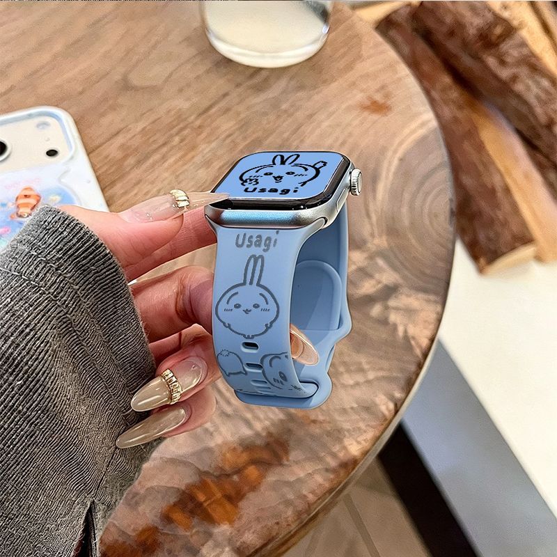アニメちいかわうさぎ Apple Watch ウォッチストラ - Apple Watch Band のレビューと価格
