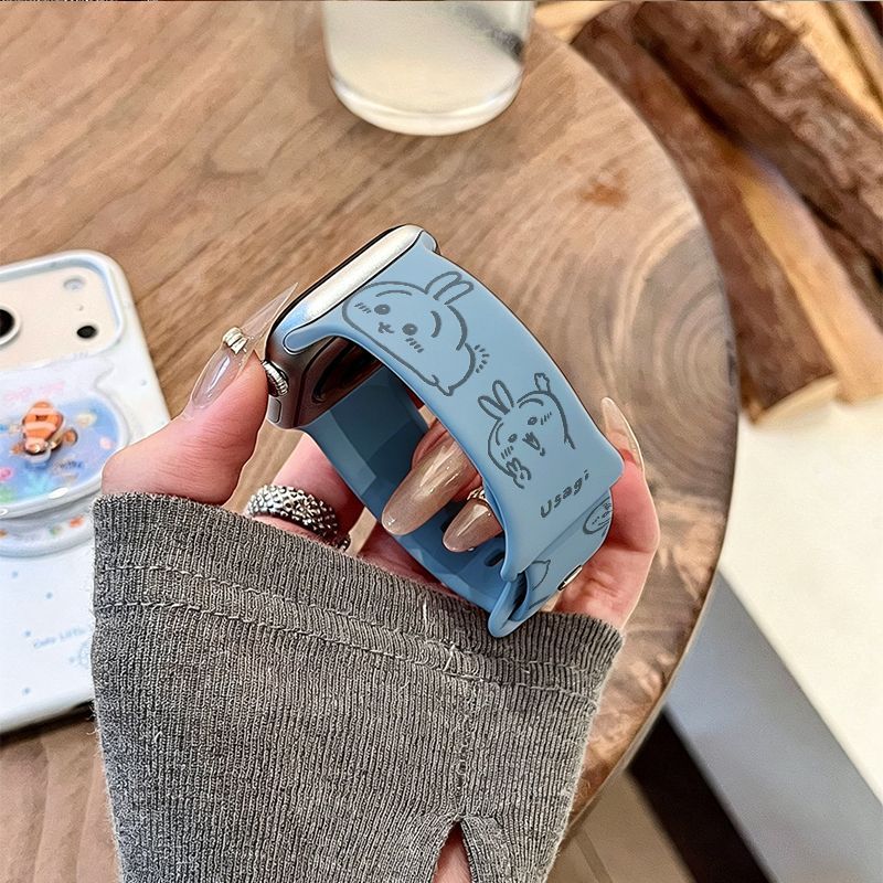 アニメちいかわうさぎ Apple Watch ウォッチストラ - Apple Watch Band のレビューと価格