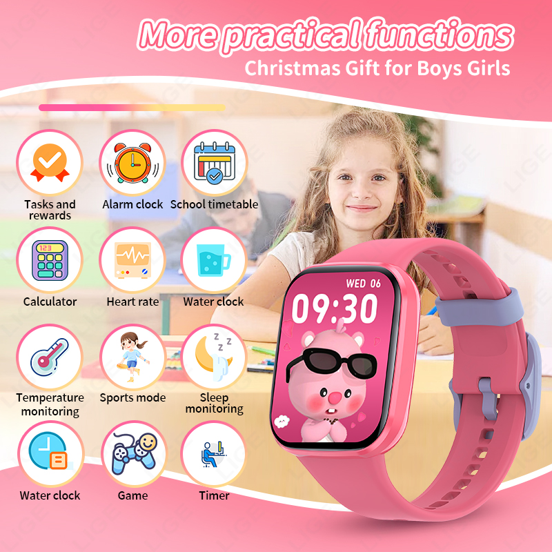 新しいスマートウォッチキッズボーイ子供腕時計学生教育スマート - Smartwatch Watches Gift For Boys On Birthday のレビューと価格