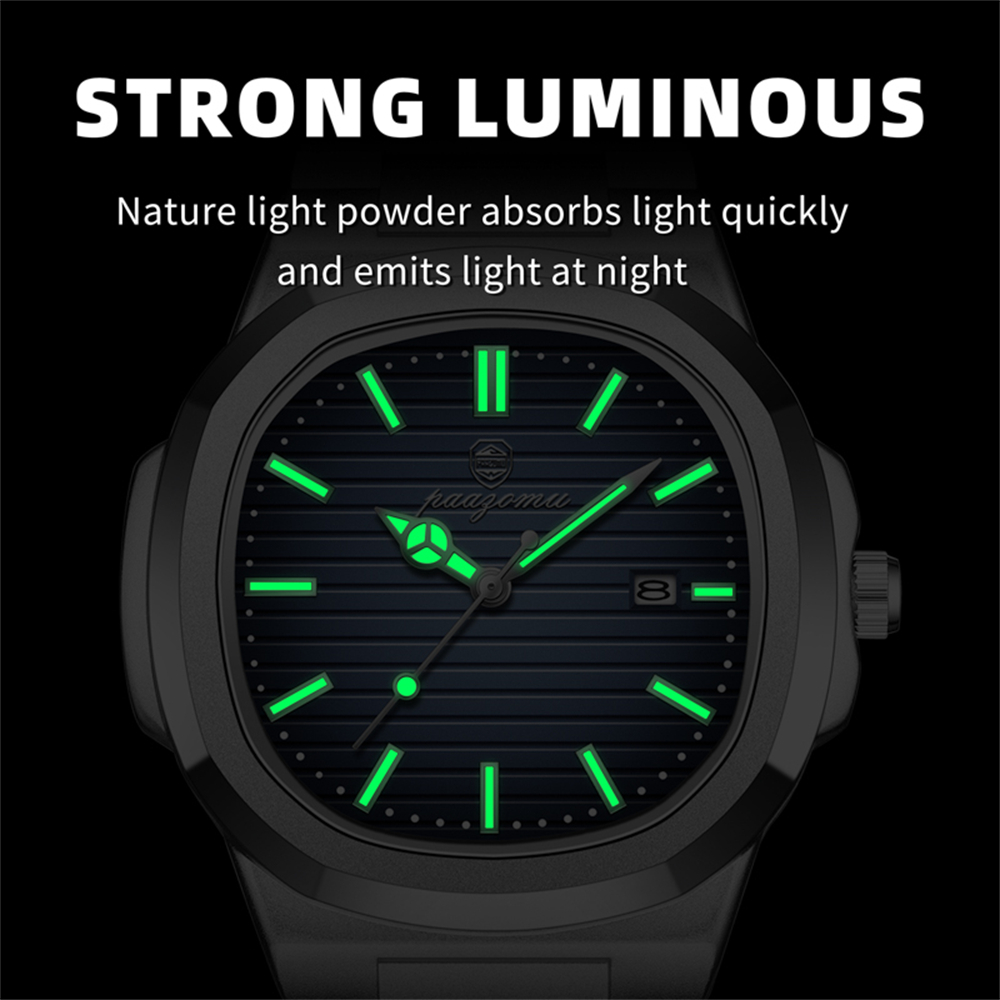PAAZOMU ビジネスメンズスクエアウォッチローズゴールド - Smartwatch Square Watches For Men のレビューと価格