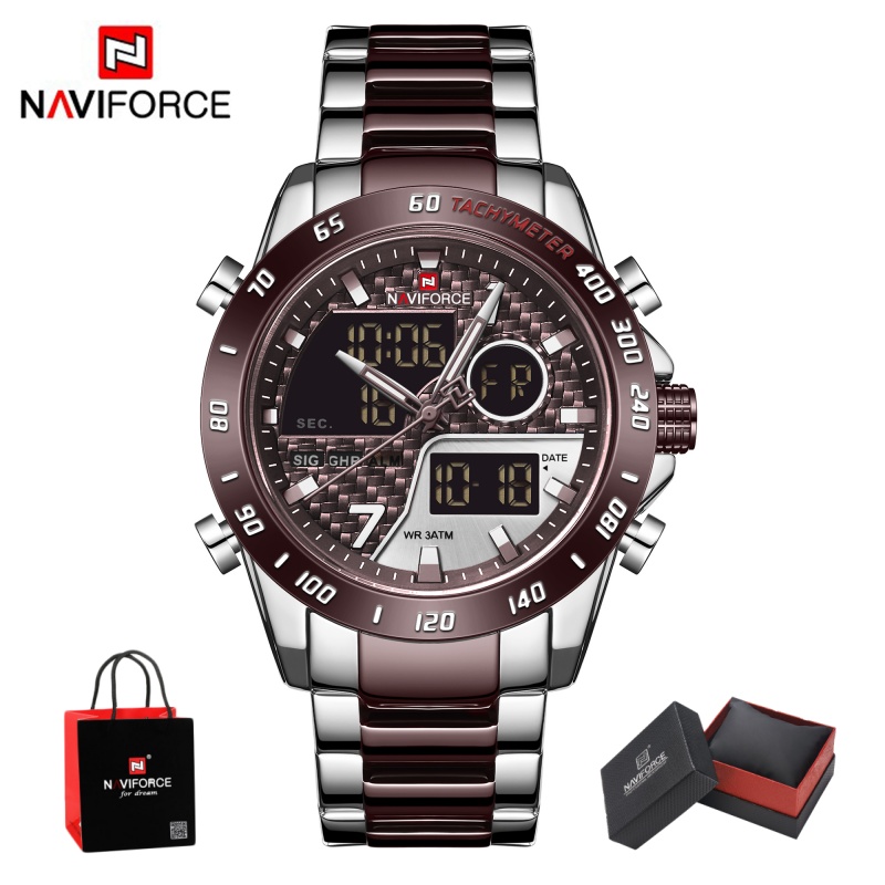 NAVIFORCE メンズ 新型アナログデジタル腕時計 3A - Analog Quartz Watch のレビューと価格