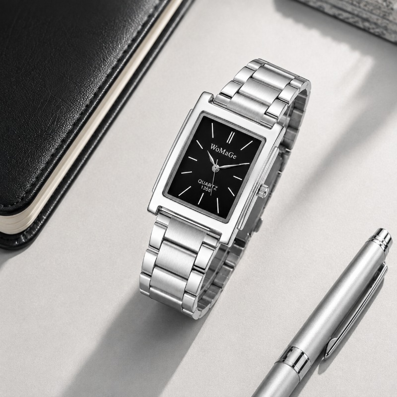 高級ステンレススチール製メンズ腕時計 ファッションシンプルな - Smartwatch Square Watches For Men のレビューと価格