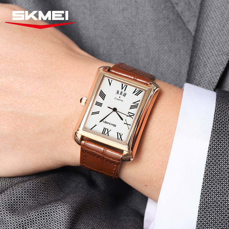 SKMEI 2575 クラシックメンズクォーツ時計ビジネスカ - Smartwatch Square Watches For Men のレビューと価格